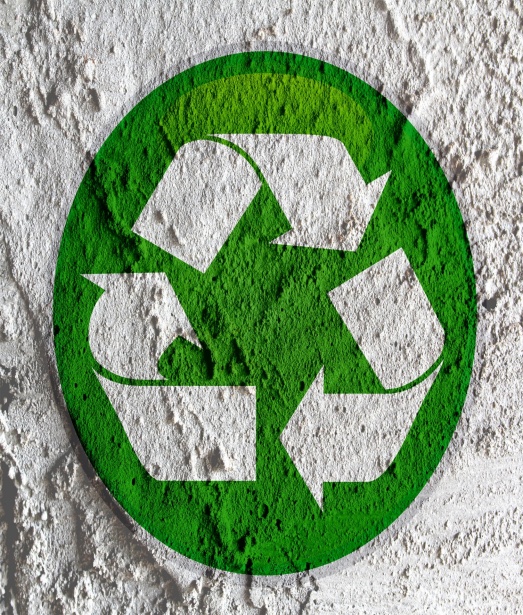 recycle-symbol-on-wall-texture-backgroun